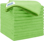 HOMEXCEL Green Microfiber Cleaning Cloth 12 Pack, 12.5 x 12.5 inch Microfiber by HOMEXCEL