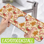 Chrismas Sink Splash Guard Faucet Mat Christmas Absorbent Fast Drying Mat Sink - Image 4