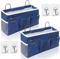2pcs Large Wall Hanging Organizer Bag, Linen Fabric Door Hanging Storage Baskets by KANRICHU