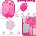 BATTOO Deluxe Strong Mesh Pop up Laundry Hamper Basket - Image 2
