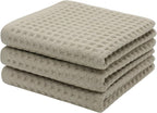 Mia's Dream Premium Cotton Waffle Bathroom Towel Set, 3 Pack Quick Drying by MiasDream