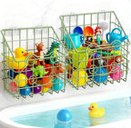 2 PackBath Toy Organizer, Wall Mounted Shower Storage Basket by Greentainer