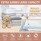 Cozy Essential 8 Pack XXL Jumbo Vacuum Storage Bags, Extra Sealed Bags - Image 2