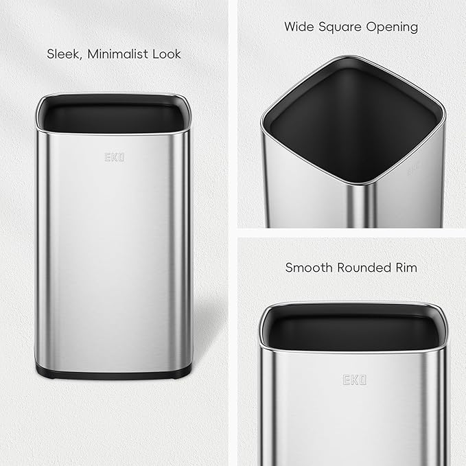 EKO 2-Pack Open Top Trash Can - Image 8