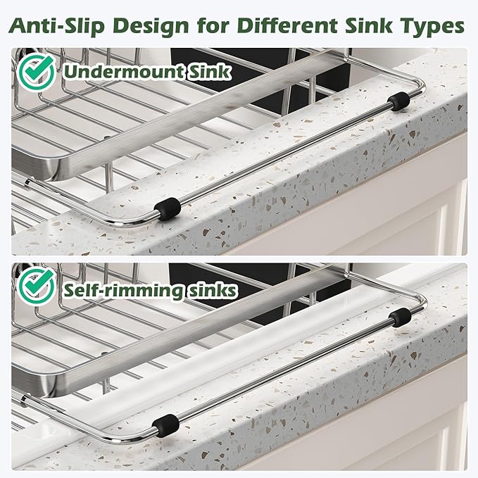 In Sink Dish Drying Rack, Expandable Over The Sink Dish Rack - Image 5