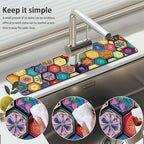 Bimkole 2 PCS Faucet Absorbent Mat, Kitchen Faucet Sink Splash Guard Wraparound - Image 5