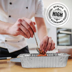 PLASTICPRO Disposable 8'' X 8'' X 2'' Inch Square Aluminum Tin Foil Baking Pans - Image 4