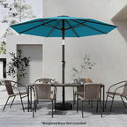 AreShark 9 FT Patio Umbrella for Outdoor, Outdoor Table Umbrella with Push Button Tilt and Crank, Outdoor Patio Umbrellas with 8 Sturdy Ribs for Market, Garden, Pool (Lake Blue) - Image 6