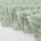 Pidada Hand Towels Set of 4 Leaf Pattern 100% Cotton Absorbent Soft Decorative - Image 8