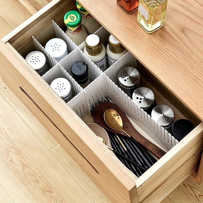 20PCS DIY Plastic Grid Drawer Dividers, Large Adjustable Drawer Storage - Image 7