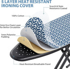 KINGBOARD Foldable Ironing Board Full Size, Iron and Ironing Board Set Standard - Image 3