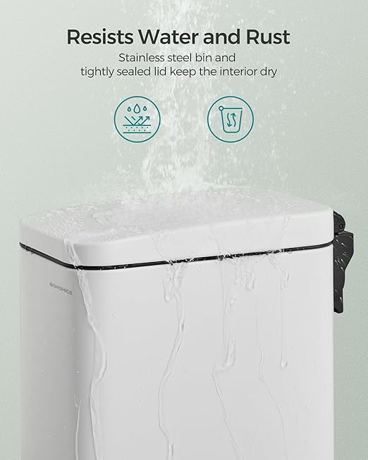 SONGMICS Bathroom Trash Can, 1.3 Gallon Small Trash Bin - Image 4