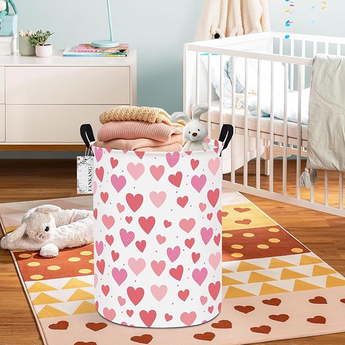 FANKANG Storage Basket, Nursery Hamper Canvas Laundry Basket Foldable - Image 5
