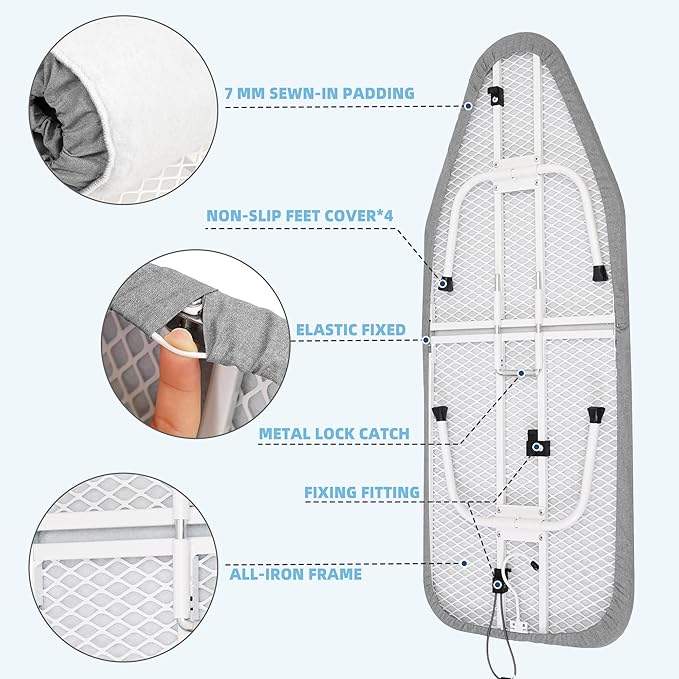 STORAGE MANIAC Tabletop Ironing Broad, All Iron Frame Mini Folding Ironing Broad - Image 7