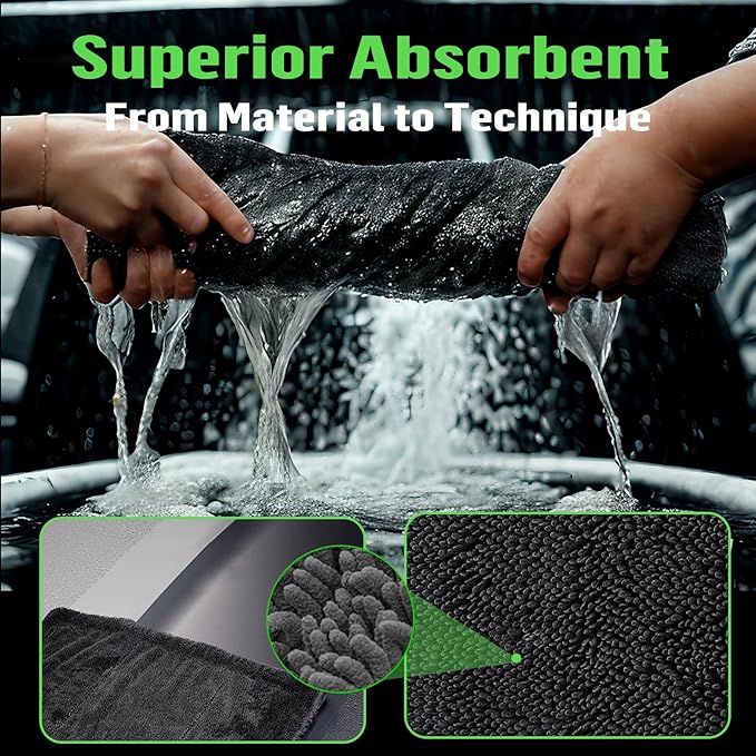 Bath Wipes Shower Cleaning Cloths, Premium Car Drying Towel | Ultra Absorbent - Image 4