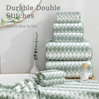 8 Piece Bathroom Towel Set Green |2 Oversized Large Bath Towels Sheet, 2 Hand - Image 6