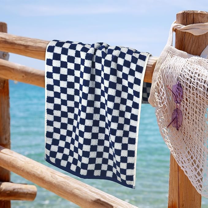 Jacquotha Navy Blue Hand Towels 4 Pack, Cotton Decorative Bathroom Hand Towels - Image 7