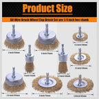 Wire Brush for Drill, 1/4 Inch Hex Shank, Drill Wire Brush for Cleaning Rust - Image 2