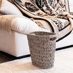 PINXIURY Wicker Trash Can, Watse Basket, Woven Bathroom Trash Can - Image 5