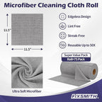 FIXSMITH Microfiber Cleaning Cloth Roll -75 Pack, Microfiber Towel Roll Tear - Image 2