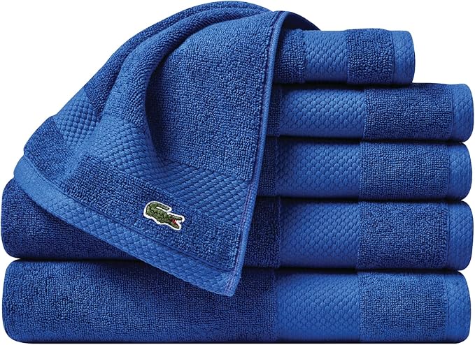 Lacoste Heritage Supima Cotton 6-Piece Towel Set, 2 Bath Towels, 2 Hand Towels by LACOSTE