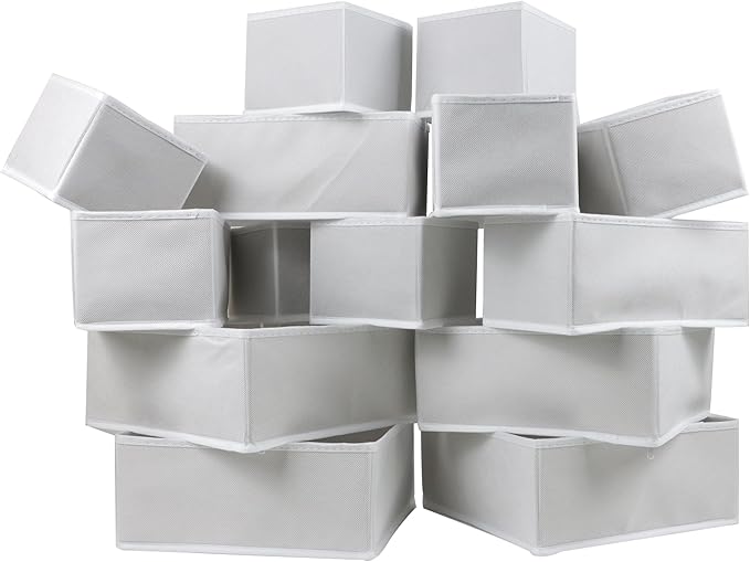 16 Pack Drawer Organizer Clothes, Foldable Fabric Dresser Organizer Closet - Image 5