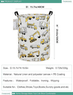 FANKANG Storage Basket, Nursery Hamper Canvas Laundry Basket Foldable - Image 2
