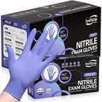 Disposable Nitrile Exam Gloves, Case of 1000, Violet Nitrile Gloves Disposable by SwiftGrip