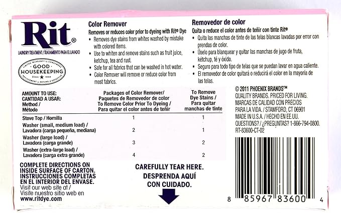 Rit Dye Laundry Treatment Color Remover Powder, 2 oz - Image 2
