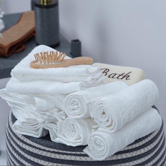 Tens Towels Pack of 60 Washcloths, 12 x 12 Inches, Lighter Weight, Quick to Dry - Image 3