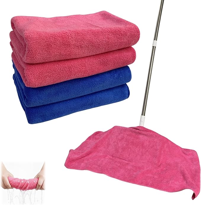 4Pcs Extra Large Microfiber Cleaning Cloths – 30x20 in Mop Towels by Unknown