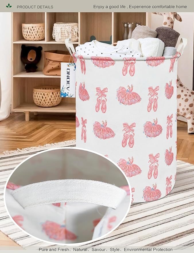 Round waterproof laundry basket, foldable storage basket, laundry Hampers - Image 7