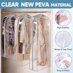 BALEINE 40'' Clear Garment Bags, 10.5'' Wide PEVA Suit Bag - Image 4