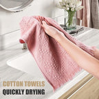 Boho Bathroom Decor Hand Towel 4 Pack 100% Turkish Cotton 14 x 30 Inch Boho - Image 4