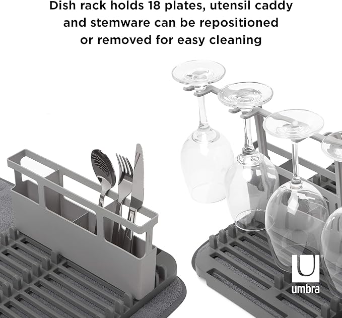 Umbra Udry Dish Rack with Dry Mat - Image 5