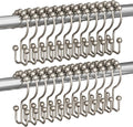Titanker Shower Curtain Hooks Rings, Rust Resistant Metal Double Glide Shower by Titanker