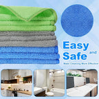 Tanlade Microfiber Cleaning Cloth 6"x6" Cleaning Rags Reasonable Kitchen Towels - Image 4