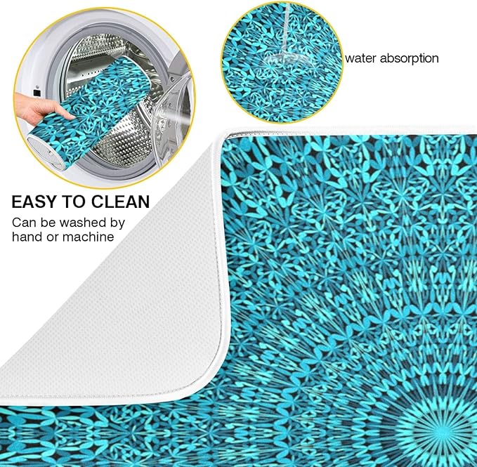 Super Absorbent Dish Drying Mat, Microfiber Fast-Drying Dish Mat, Kitchen Dish - Image 2