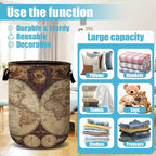 World Map Laundry Basket, Laundry Hamper Collapsible Oxford Cloth - Image 3