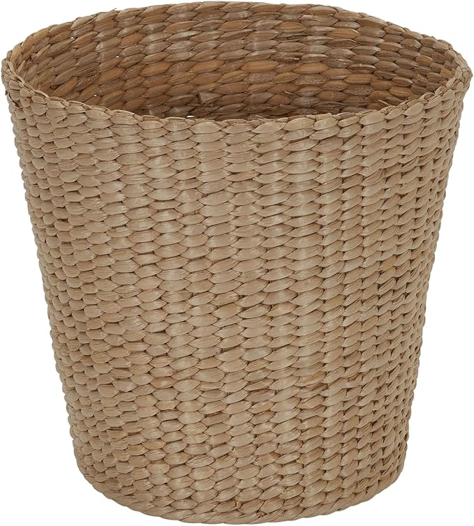 Household Essentials Handwoven Cattail Wicker Waste Basket by HouseholdEssentials