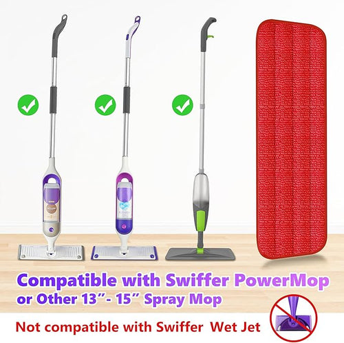 18 Pack Reusable Mop Pads Compatible - Image 2