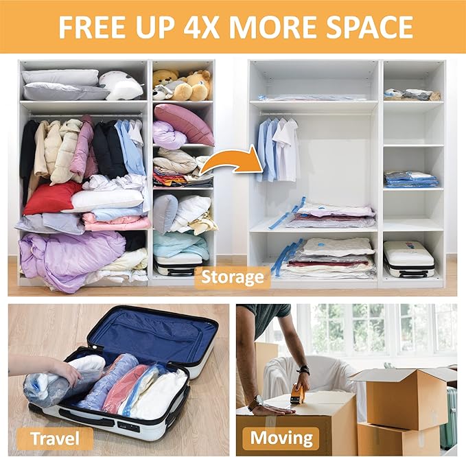 Cozy Essential Vacuum Storage Bags, Compression Space Saver Bags - Image 3