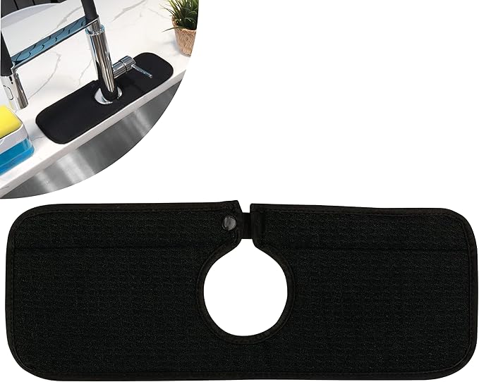 S&T INC. Microfiber Kitchen Faucet Sink Mat Drip and Splash Catcher by STINC