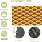 Kitchen Mat Rainbow Half Circle Star Dish Drying Mat 16"x24" Bsorbent Coffee - Image 4