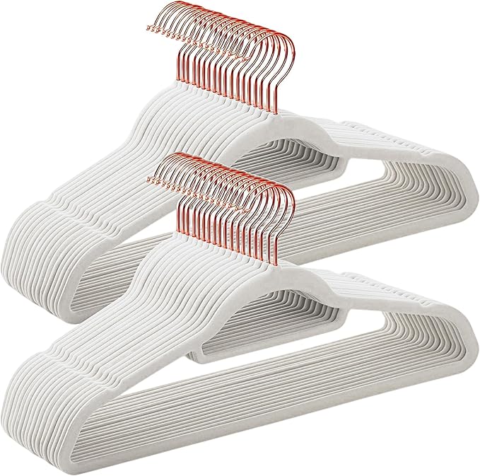 Gray Velvet Hangers 30 Pack by BGRQRIQ