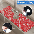 Christmas Snowflake Kitchen Sink Splash Guard Mat Absorbent Fast Drying Mat - Image 7