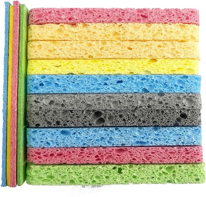 12PCS Cleaning Sponge，2.5X4.0 inches, Kitchen DishSponge, Cleaning Scrub Color by Unknown