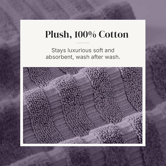 Modern Threads Organic Vines 6-Piece 100% Cotton Towel Set – Yarn Dyed Jacquard - Image 5