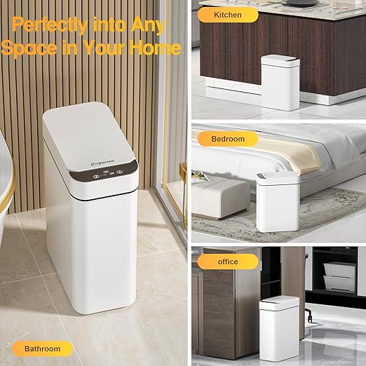 Bathroom Trash Can Automatic Touchless 2.6 Gallon Small Smart Trash Cans - Image 7