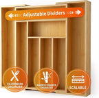 Bamboo Expandable Drawer Organizer - Image 7